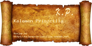Kelemen Priszcilla névjegykártya